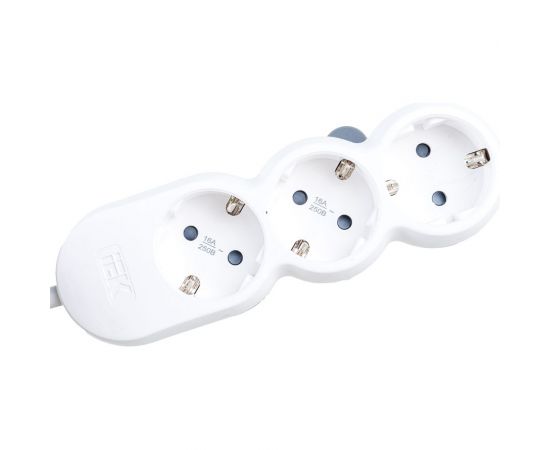 Удлинитель IEK У03 3 места 2P+PE/3м 3х1,5мм2 16А/250В UNO WYP53-16-03-03-Z – изображение 3