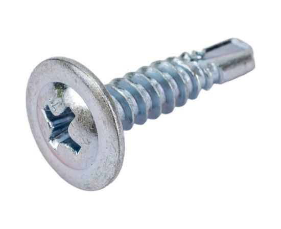 Саморез с прессшайбой Daxmer пшс 4,2x19 500 шт., цинк, усиленный, сверло 438740 – изображение 4