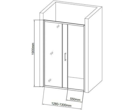 Душевая дверь Aquanet SD-1300A 130 00209407 – изображение 4