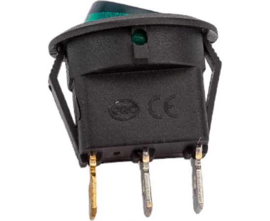 Круглая клавиша Nord-Yada 250V 6А зеленая с подсветкой (3контакта) ON-OFF (2шт в упаковке) 905486 – изображение 4