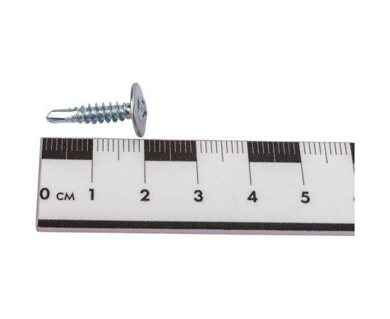 Саморез с прессшайбой Daxmer пшс 4,2x19 500 шт., цинк, усиленный, сверло 438740 – изображение 6