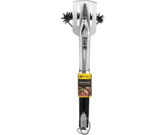 Набор: щипцы, щетка и лопатка для барбекю и гриля СОКОЛ Комфорт 62-0048 – изображение 10