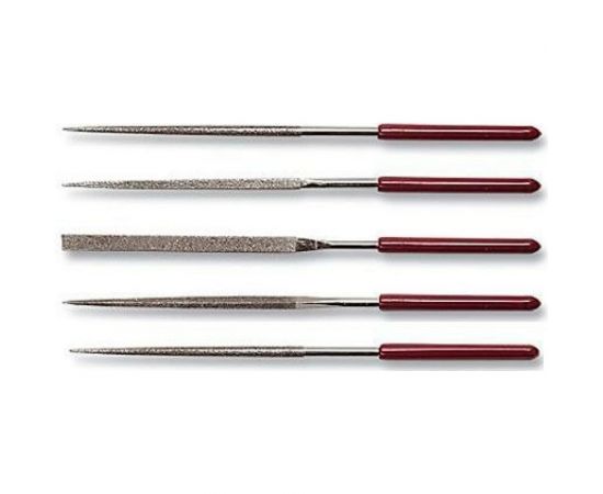 Набор надфилей CNIC алмазных из 5шт. L140x3 с обрезин. ручкой QG-2800 42417 