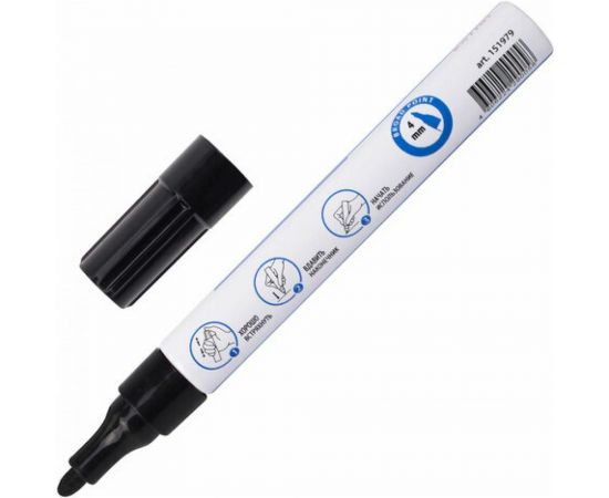 Лаковый маркер-краска BRAUBERG EXTRA paint marker 4 мм, черный, улучшенная нитро-основа, 151979 – изображение 2