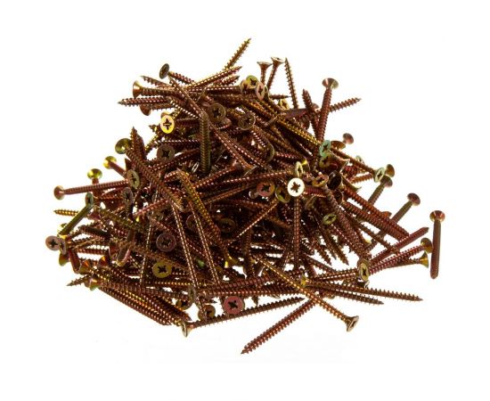 Потайной универсальный шуруп Метизный двор 4,5x60, желтый, 250 шт. 4607159063410 – изображение 2