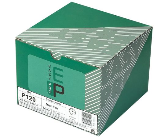 Круг абразивный на пленке 150 мм, P120, 15 отв., 100 шт EASY PRO 7112010 – изображение 2