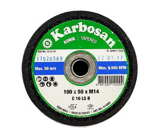Круг шлифовальный (100х50х14 мм) Karbosan 14200 – изображение 2