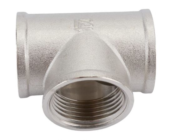 Тройник STI латунный Ду20 (3/4") никелированный D270-05069 – изображение 2