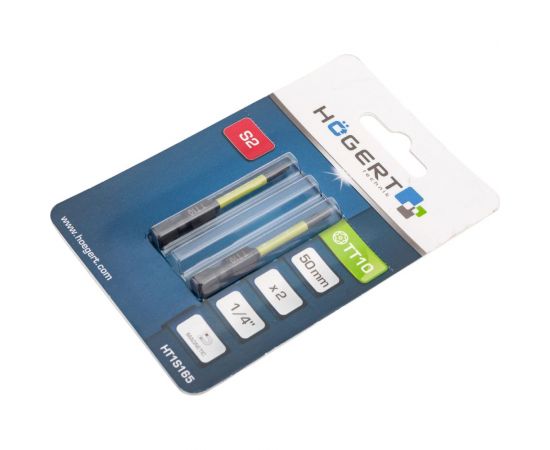 Биты ударные Т10, 50 мм, сталь S2, 2 шт HOEGERT TECHNIK HT1S165 – изображение 4