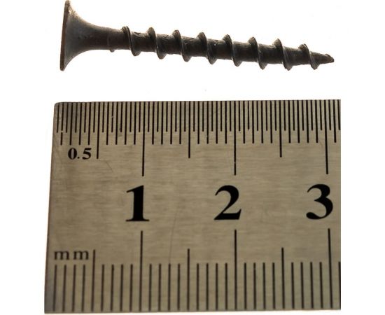 Саморез по дереву для ГКЛ Метизный двор 3,5x32, крупная резьба, оксидированный, 500 шт. 4607159062468 – изображение 5