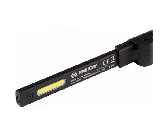Светодиодный шарнирный фонарь KING TONY магнит, 1+1 элементов, Li-Ion, 3,7 В 9TA268A – изображение 5