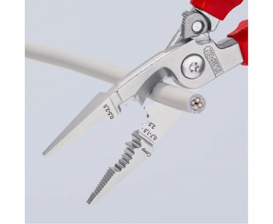 Электромонтажные клещи Knipex VDE, 6-в-1, зачистка: 0.75 - 1.5 + 2.5 мм, L-200 мм, KN-1396200SB – изображение 6