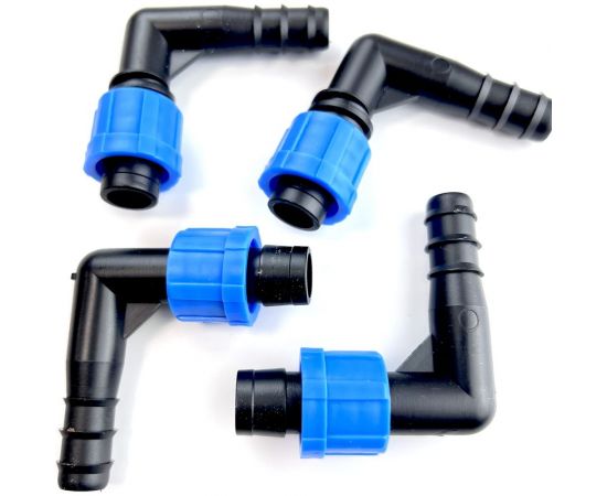 Переходной угол с трубки 16 мм на капельную ленту 16 мм Профитт 4 шт. 1892495 