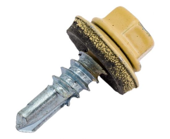 Кровельные саморезы ВИРТУОЗ 5,5х19 мм, RAL 1014, слоновая кость, 200 шт. 600-59406 