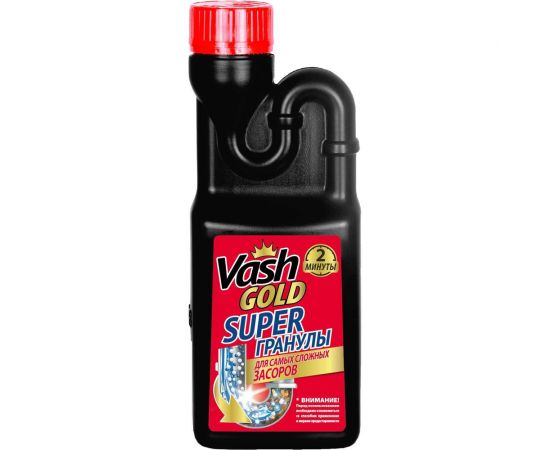 Средство для прочистки труб VASH GOLD Super гранулы 600 гр 307338 
