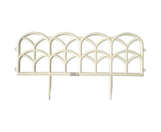 Садовое ограждение ПОЛИМЕРСАД Забор декоративный №10, белое, 4 шт. ПС-ЗД10-бел 
