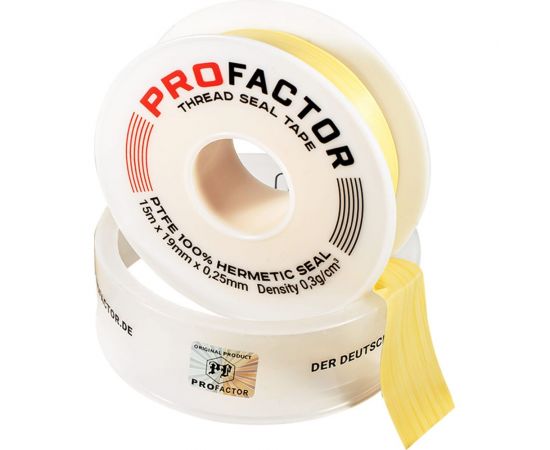 ФУМ лента PROFACTOR PF Professional желтая Ф85 мм 19мм х 0,25мм х 15м PF FE 531 