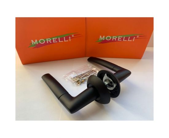 Дверная ручка MORELLI Пиза цвет-черный MH-06 BL 9012846 – изображение 2