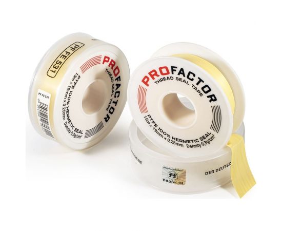 ФУМ лента PROFACTOR PF Professional желтая Ф85 мм 19мм х 0,25мм х 15м PF FE 531 – изображение 5