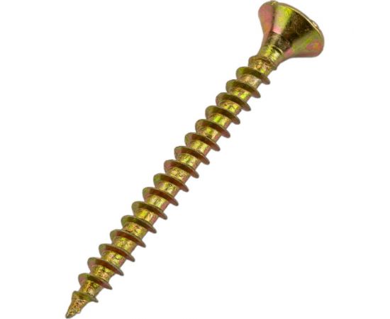 Набор для крепления ВИРТУОЗ дюбель 6x35, шуруп 4x40 потайная головка, желтый цинк, 150 шт. 550-00682 – изображение 3