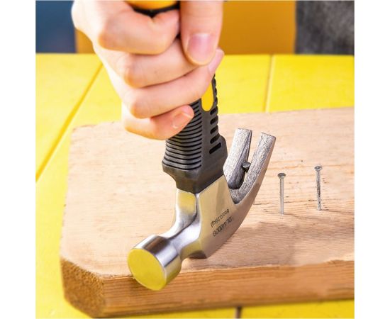 Молоток-гвоздодер DELI DL441008 укороченный, 250 г, 160 мм, эргономичная прорезиненная рукоять 114785 – изображение 3