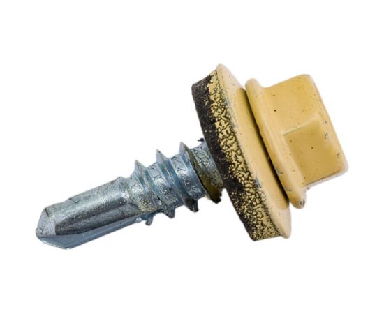 Кровельные саморезы ВИРТУОЗ 5,5х19 мм, RAL 1014, слоновая кость, 200 шт. 600-59406 – изображение 3