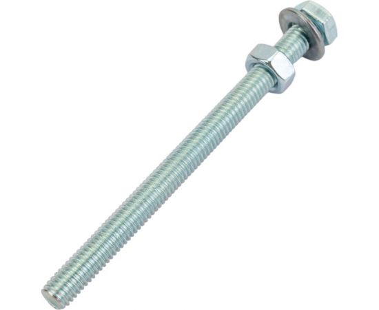 Болт Невский Крепеж DIN 933, с шестигранной головкой, оцинк., М6x80 + гайка + шайба 4 шт. 812721 – изображение 3
