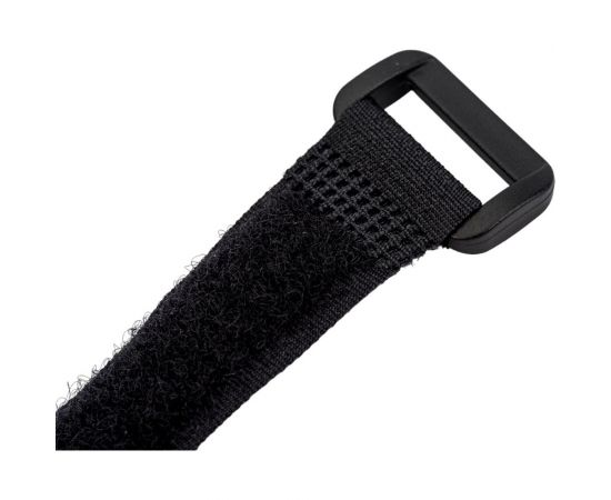 Стяжка-липучка NIKOMAX с жесткой пряжкой, 290x20 мм, черная, 10 шт. NMC-CTV290-20-HB-BK-10 – изображение 2