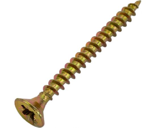 Набор для крепления ВИРТУОЗ дюбель 6x35, шуруп 4x40 потайная головка, желтый цинк, 150 шт. 550-00682 – изображение 4