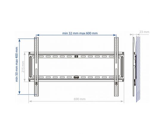 TV кронштейн Kromax IDEAL 1 black 26001 – изображение 6