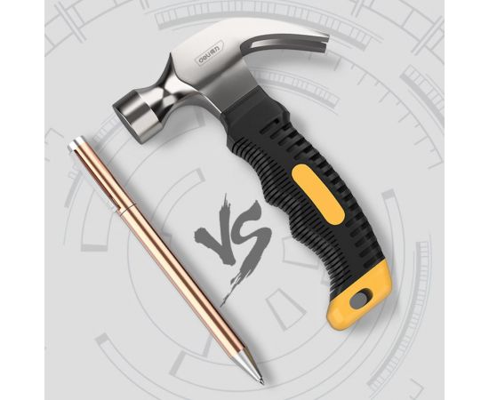 Молоток-гвоздодер DELI DL441008 укороченный, 250 г, 160 мм, эргономичная прорезиненная рукоять 114785 – изображение 8