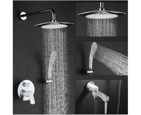 Душевой комплект Gappo G7148-8 белый хром 545103 – изображение 2