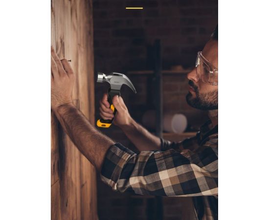 Молоток-гвоздодер DELI DL441008 укороченный, 250 г, 160 мм, эргономичная прорезиненная рукоять 114785 – изображение 9