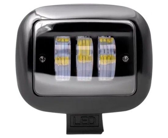 Противотуманная фара светодиодная LEDZILLA квадратная с СТГ, 9Вт лампа диодная, балка дальнего света LED ПТФ ДХО для авто противотуманки, 1шт G0016 