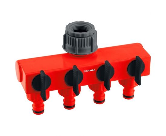 Распределитель четырехканальный ударопрочный (1"-3/4") Grinda 8-426314_z01 