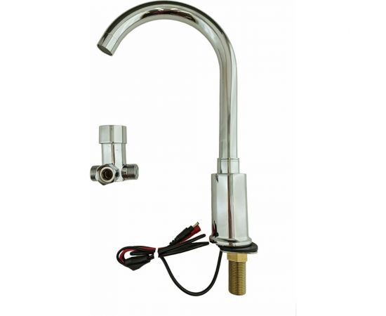 Сенсорный смеситель для кухни OUTE хром, высота 300 мм, однорычажный, монтаж на одно отверстие T991 – изображение 8