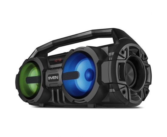 Портативная колонка SVEN АС PS-415 черная, 12 Вт, Bluetooth, FM, USB, microSD, LED-дисплей, 1500 мА*ч SV-019631 – изображение 3