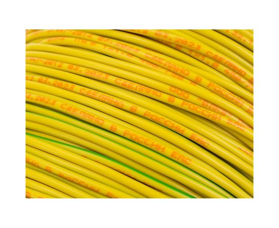 Провод ПУГВ Торкабель 1,0 желтый-зеленый 100м на катушке 0749524537035 – изображение 3