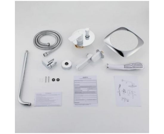 Душевой комплект Gappo G7148-8 белый хром 545103 – изображение 7
