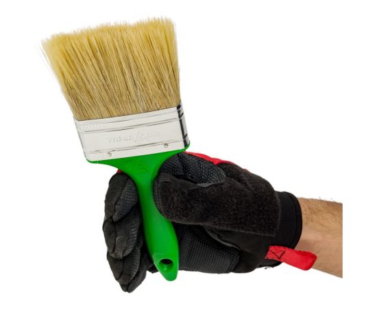 Плоская кисть Управдом ""Lazur"" 75мм, смешанная щетина, пластиковая ручка 4100000552 – изображение 3