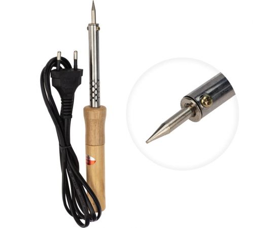 Паяльник PROCONNECT ПД 220В 65Вт деревянная ручка блистер 12-0176-4 – изображение 2