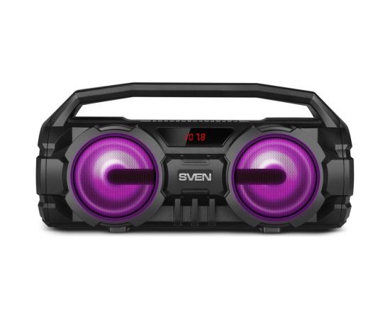 Портативная колонка SVEN АС PS-415 черная, 12 Вт, Bluetooth, FM, USB, microSD, LED-дисплей, 1500 мА*ч SV-019631 – изображение 2