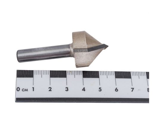 Фреза по дереву пазовая галтельная 90 градусов, 25х20.7 мм, хв-к 8 мм Strong СТФ-10040025 – изображение 4