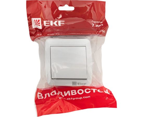1-клавишный выключатель EKF Владивосток 10А IP54 белый EQR16-021-30-54 – изображение 2