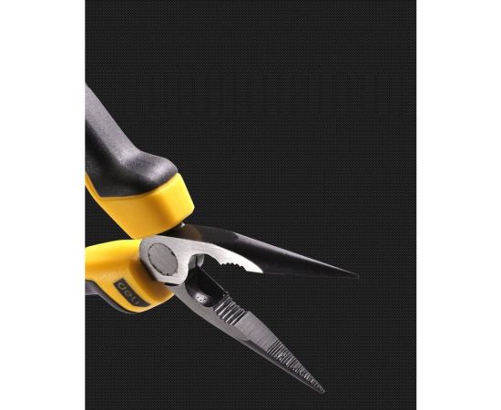 Удлиненные плоскогубцы DELI dl2106z 160 мм, сталь CrV, прорезиненная двухкомпонентная рукоять 110704 – изображение 4