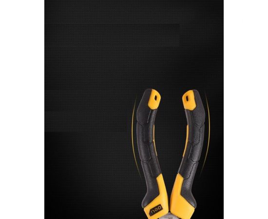 Удлиненные плоскогубцы DELI dl2106z 160 мм, сталь CrV, прорезиненная двухкомпонентная рукоять 110704 – изображение 3