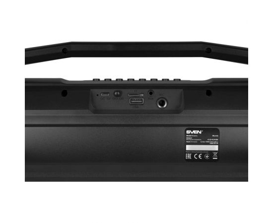Портативная колонка SVEN АС PS-415 черная, 12 Вт, Bluetooth, FM, USB, microSD, LED-дисплей, 1500 мА*ч SV-019631 – изображение 11