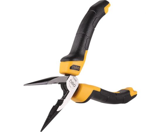 Удлиненные плоскогубцы DELI dl2106z 160 мм, сталь CrV, прорезиненная двухкомпонентная рукоять 110704 – изображение 2