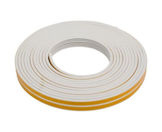 Самоклеящийся уплотнитель Sila E-профиль, 10 м, белый W10 SILAEW10 
