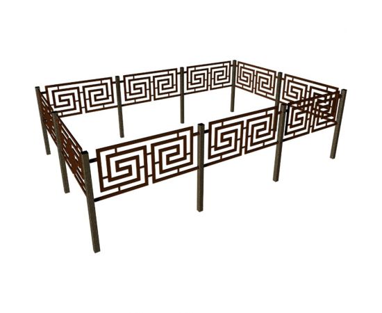 Садовые ограждения Delta-Park Сиртаки SI450-1Br, коричневые sirtaki_04 